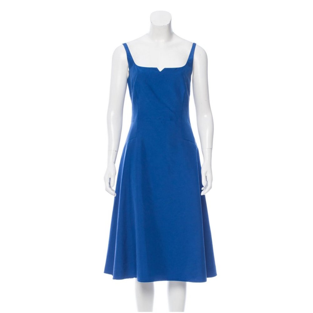 Marc Jacobs Blue Silk A-Line Dress